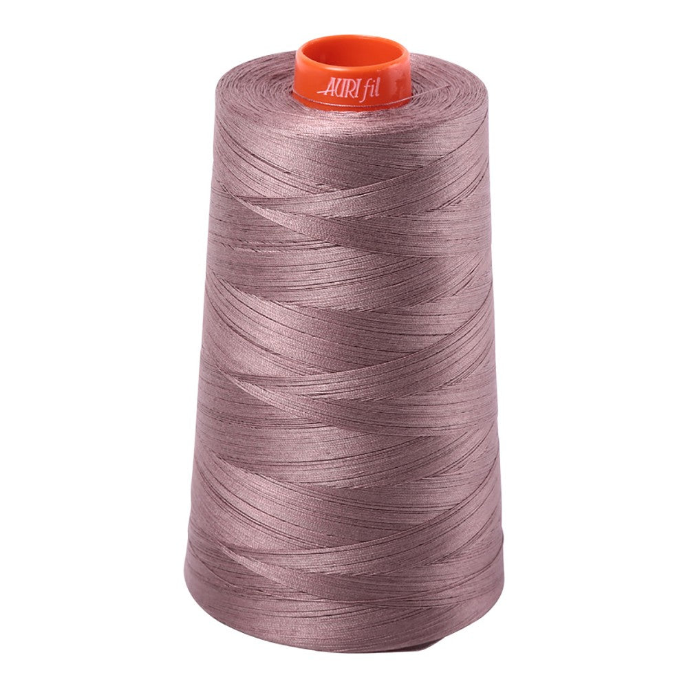 Aurifil 50wt cotton thread cone in Tiramisu 6731