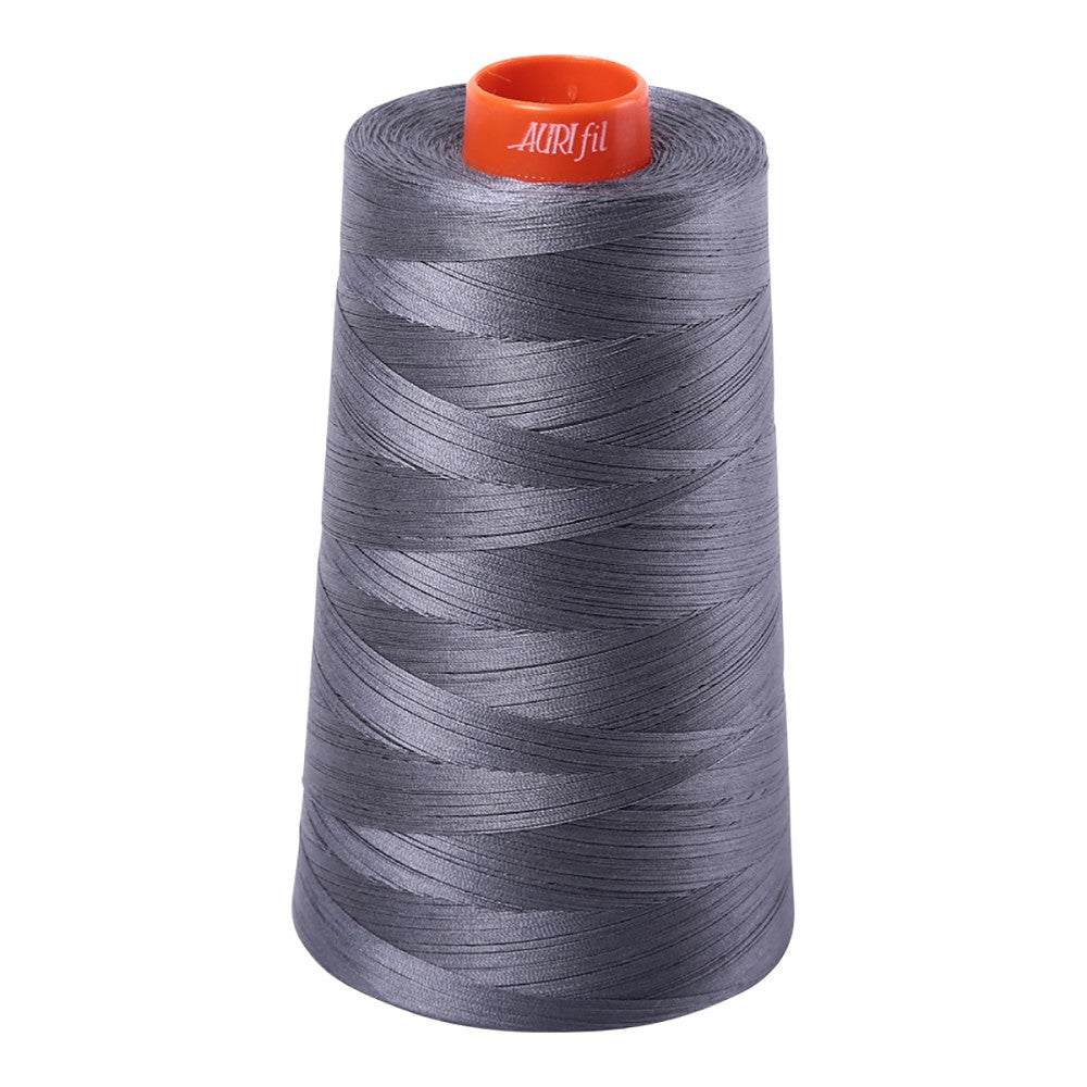 Aurifil 50wt cotton thread cone in Jedi 6736
