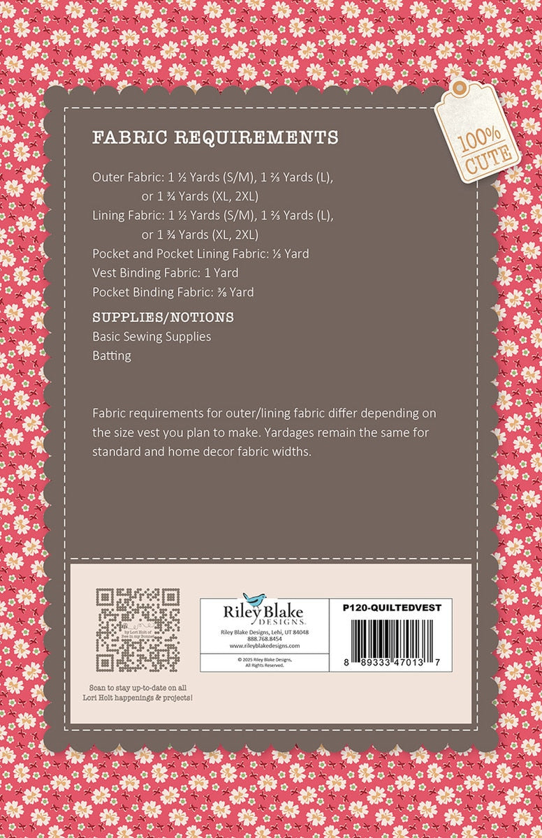 The Quilted Vest Pattern