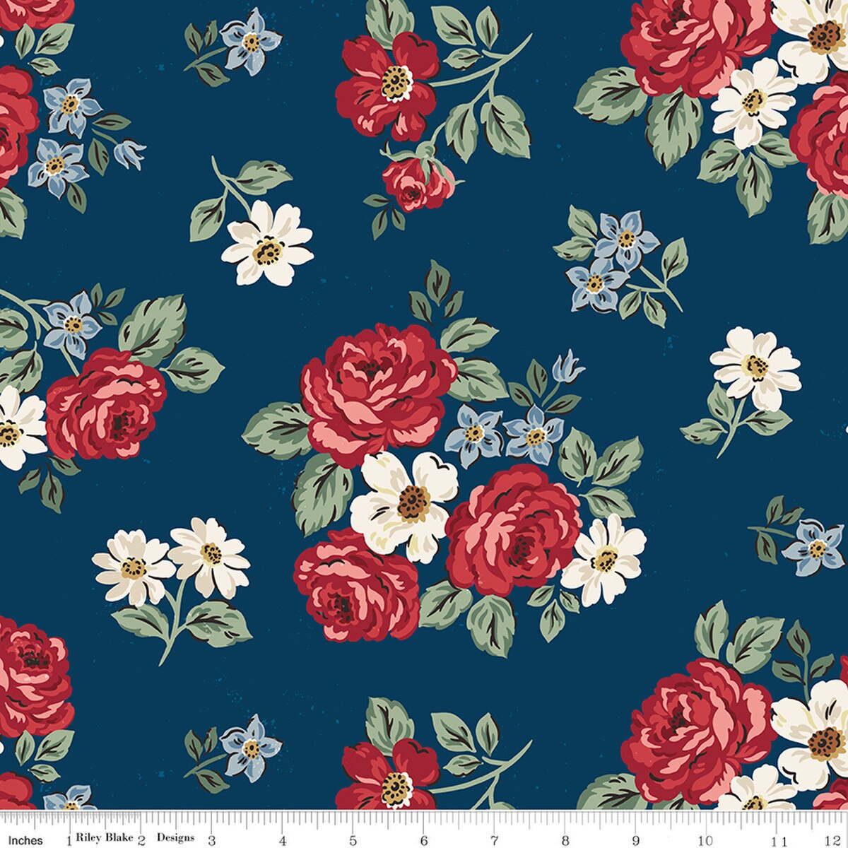 Wide Back Independence Floral Oxford