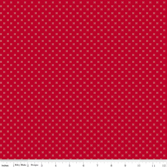 Radiant Ruby Dots Schoolhouse
