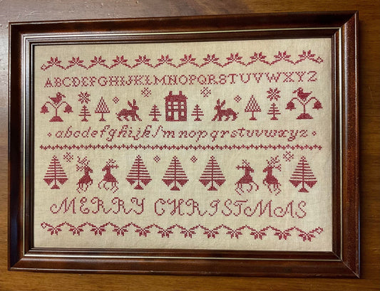 Christmas Redwork Sampler