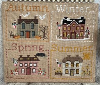 Seasons in a cottage pillows