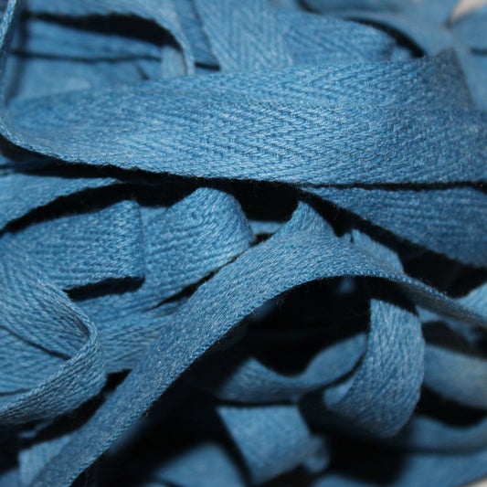 Ocean Blue - Hand-dyed Cotton Twill Tape
