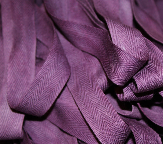 Plum - Hand-dyed Cotton Twill Tape