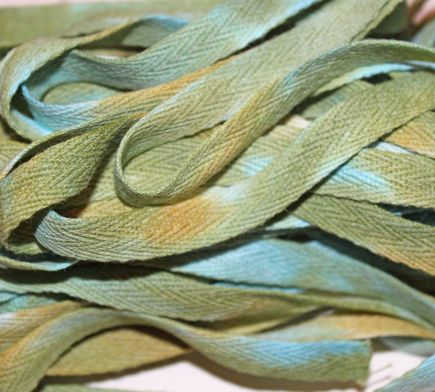 Waterlily- Hand-dyed Cotton Twill Tape 3/8" wide